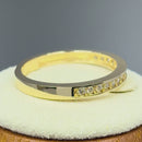 Solid 14K Yellow Gold Half Eternity 0.28 ct. Diamond Ring