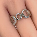 Sterling Silver Circles Eternity CZ Ring
