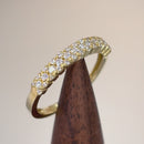 Solid 14K Yellow Gold Cluster 0.37 ct. Diamond Ring
