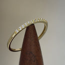 Solid 14K Gold Stackable CZ Ring