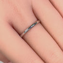 Solid 14K White Gold 2mm Wedding Band