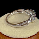 Sterling Silver Triple Oval Rainbow CZ Ring