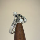 Sterling Silver Mother of Pearl Marcasite Ring