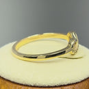 Solid 14K Yellow Gold Dainty Bow Diamond Ring