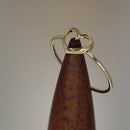 Solid 14K Gold Simple Open Heart Ring