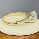 Solid 14K Yellow Gold 6.5mm Solitaire CZ Ring