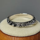 Sterling Silver Floral 3.5mm Band Ring