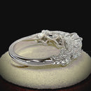 Sterling Silver Regal Round Cut Clear CZ Engagement Ring