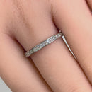 Solid 14K White Gold Half Eternity 0.28 ct. Diamond Ring