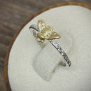Sterling Silver Bee Two Toned Ring