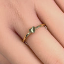 Solid 14K Gold Simple Heart Ring