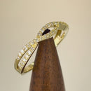 Solid 14K Yellow Gold Overlapping Twist 0.37 ct. Diamond Ring