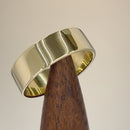 Solid 14K Gold 6mm Flat Wedding Band