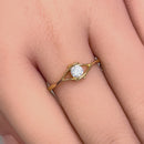 Solid 14K Gold Clear CZ Ring