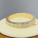 Solid 14K Yellow Gold Channel Eternity CZ Ring