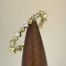 Gold Plated Sterling Silver Eternity Thin CZ Ring