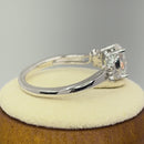 Sterling Silver Double Butterfly Iridescent Rainbow Center Stone CZ Ring