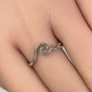 Sterling Silver Rolling Waves Ring