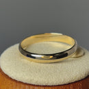 Solid 14K Yellow Gold 3mm Dome Wedding Band
