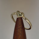 Solid 14K Yellow Gold Plush Heart Ring