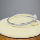 Solid 14K White Gold Puffy Heart Ring