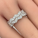 Sterling Silver Eternity Round and Marquise Clear CZ Ring