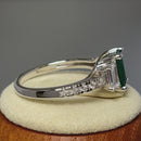 Sterling Silver Emerald-tone CZ Ring