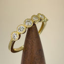 Solid 14K Yellow Gold Six Round 0.75 ct. Diamond Ring