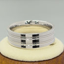 Sterling Silver Double Line Wedding Band