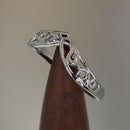 Sterling Silver Thin Filigree V Shape Ring