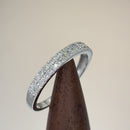 Solid 14K White Gold Double Row 0.42 ct. Diamond Ring