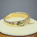 Solid 14K Gold 3 in 1 CZ Stackable Ring