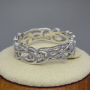 Sterling Silver Floral Band Ring