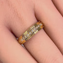 Solid 14K Yellow Gold Half Eternity Men's 0.21 ct. Diamond Band