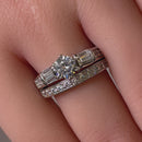 Sterling Silver 2-Piece CZ Engagement Set Ring