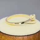 Solid 14K Yellow Gold Oval Clear CZ Ring