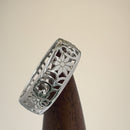 Sterling Silver Flower Band Ring