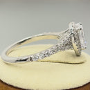 Sterling Silver Elegant Victorian Pear Cut Halo Clear CZ Engagement Ring