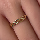 Solid 14K Yellow Gold Braid Ring