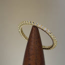 Solid 14K Yellow Gold Eternity CZ Ring