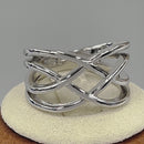 Sterling Silver Interwoven Wavelength Ring