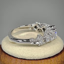 Sterling Silver Regal Round Cut Clear CZ Engagement Ring
