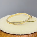 Solid 14K Yellow Gold Curved Rope Ring