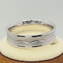 Sterling Silver Diamond Cut Zig Zag Wedding Band Ring