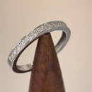 Solid 14K White Gold Half Eternity 0.28 ct. Diamond Ring