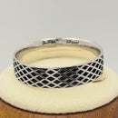 Sterling Silver Diamond Line Pattern Ring