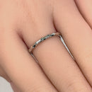 Sterling Silver Thin Hammered Band Ring
