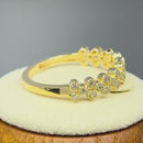 Solid 14K Yellow Gold Cluster Bubble 0.23 ct. Diamond Ring