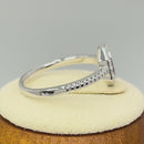 Sterling Silver Blue Lab Opal Octagon Halo CZ Ring