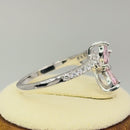 Sterling Silver Butterfly Pink CZ Ring